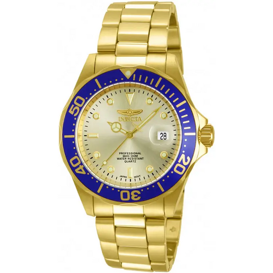 Invicta Men’s Pro Diver Quartz 200m Gold-Plated Stainless