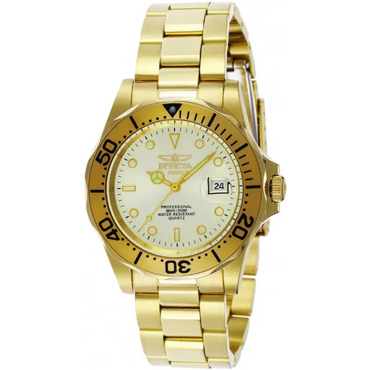 Invicta Men’s Pro Diver Quartz 200m Gold Plated Stainless