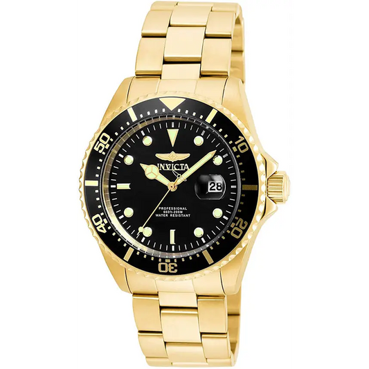 Invicta Men’s Pro Diver Quartz 200m Gold Tone Stainless