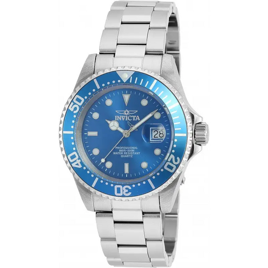 Invicta Men’s Pro Diver Quartz 3 Hand Blue Dial Watch 90258