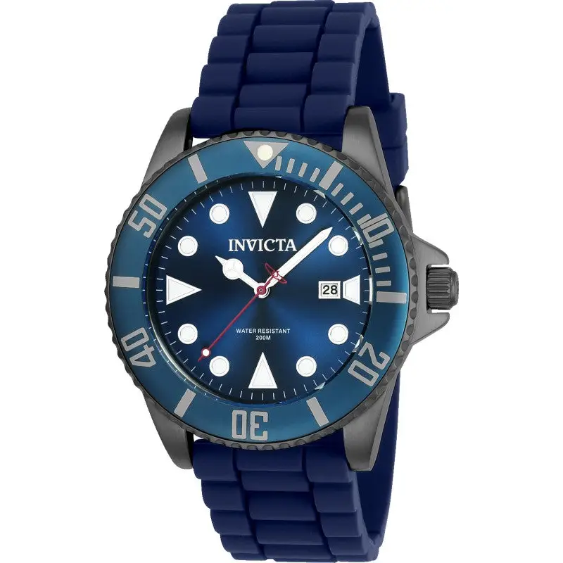 Invicta Men’s Pro Diver Quartz 3 Hand Blue Dial Watch 90306