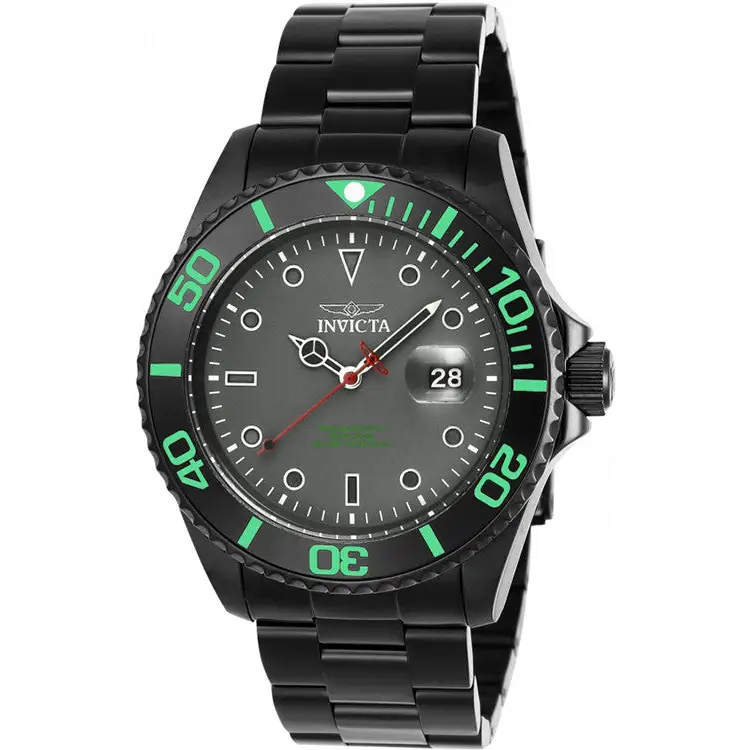 Invicta Men’s Pro Diver Quartz 3 Hand Grey Dial Watch 23009