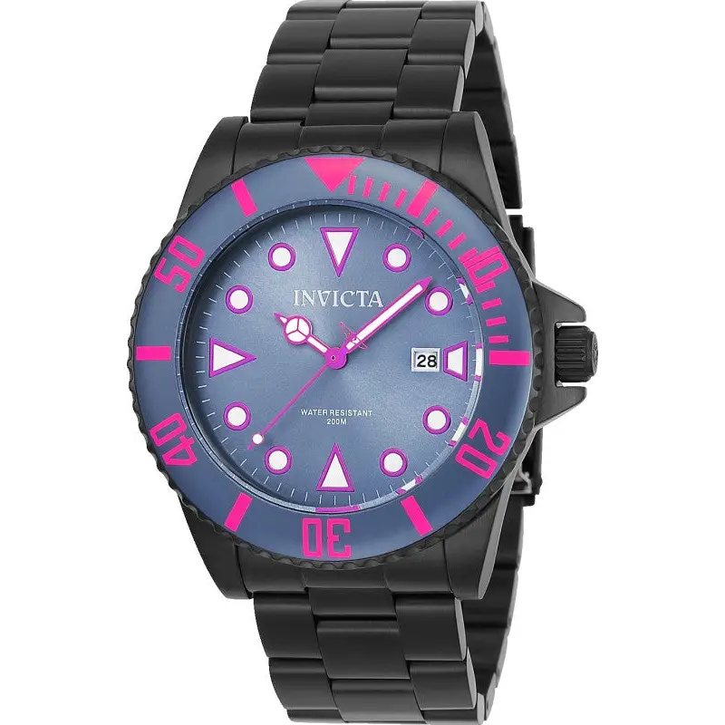Invicta Men’s Pro Diver Quartz 3 Hand Greyish Blue Dial