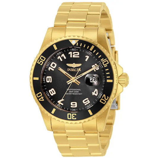 Invicta Men’s Pro Diver Quartz Black Dial Gold Tone