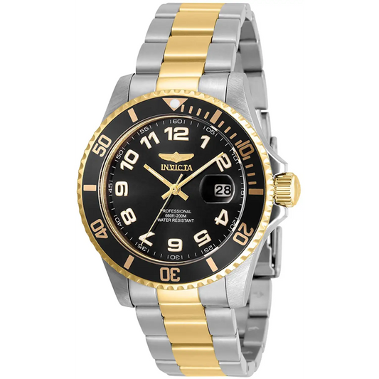 Invicta Men’s Pro Diver Quartz Black Dial Two Tone Stainless