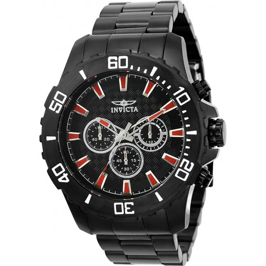 Invicta Men’s Pro Diver Quartz Chrono 100m Black Stainless