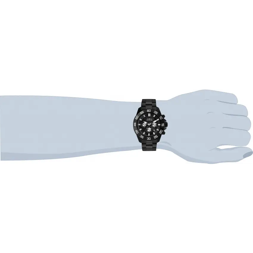 Invicta Men’s Pro Diver Quartz Chrono 100m Black Stainless