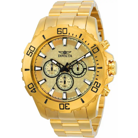 Invicta Men’s Pro Diver Quartz Chrono 100m Gold Tone