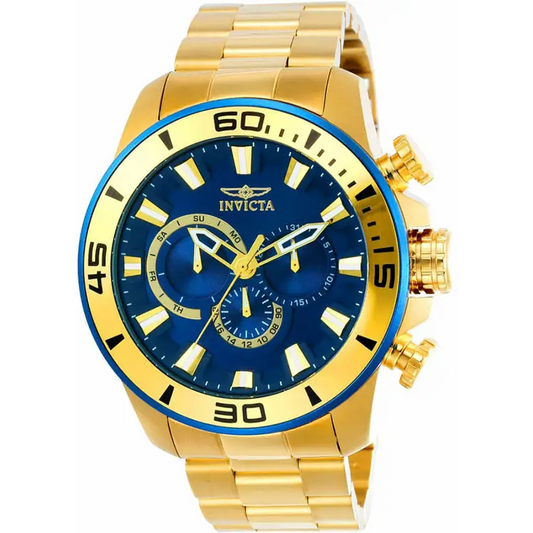 Invicta Men’s Pro Diver Quartz Chrono 100m Gold Tone