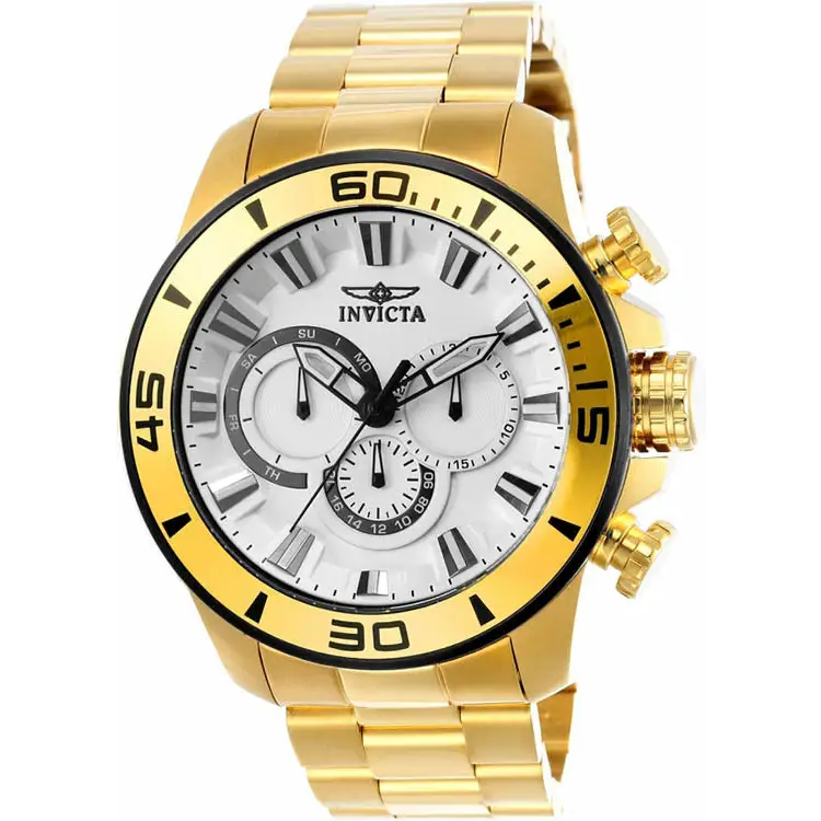 Invicta Men’s Pro Diver Quartz Chrono 100m Gold Tone