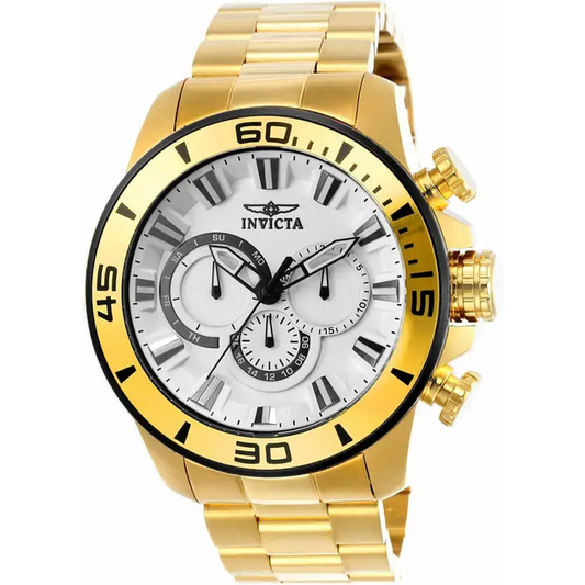 Invicta Men’s Pro Diver Quartz Chrono 100m Gold Tone
