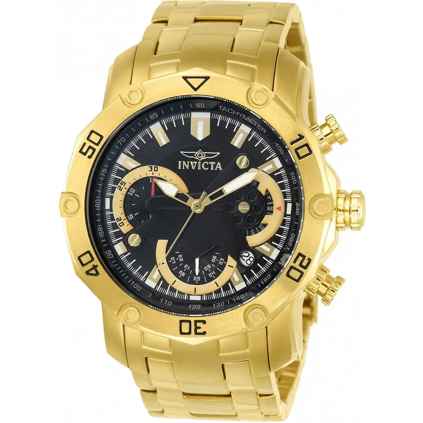 Invicta Men’s Pro Diver Quartz Chrono 100m Gold Tone