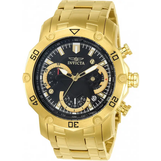 Invicta Men’s Pro Diver Quartz Chrono 100m Gold Tone