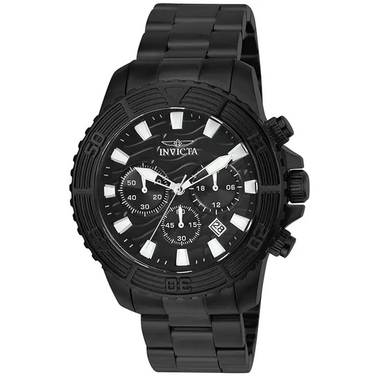 Invicta Men’s Pro Diver Quartz Chrono 200m Black Stainless
