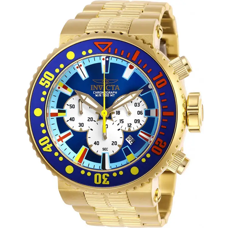 Invicta Men’s Pro Diver Quartz Chrono 500m Gold Tone