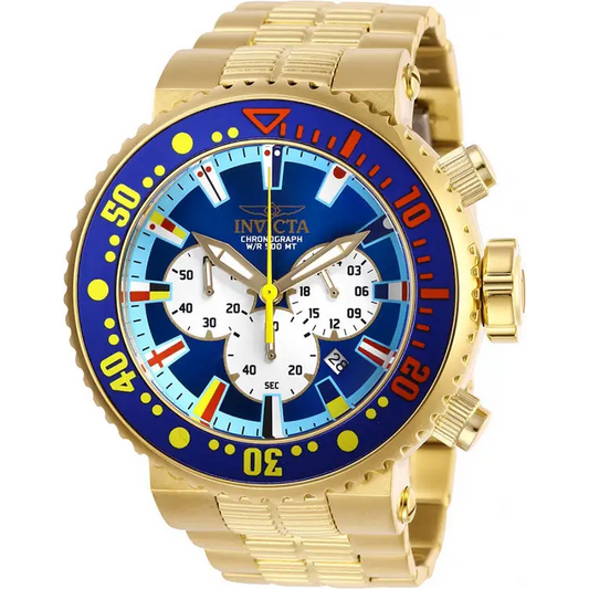 Invicta Men’s Pro Diver Quartz Chrono 500m Gold Tone