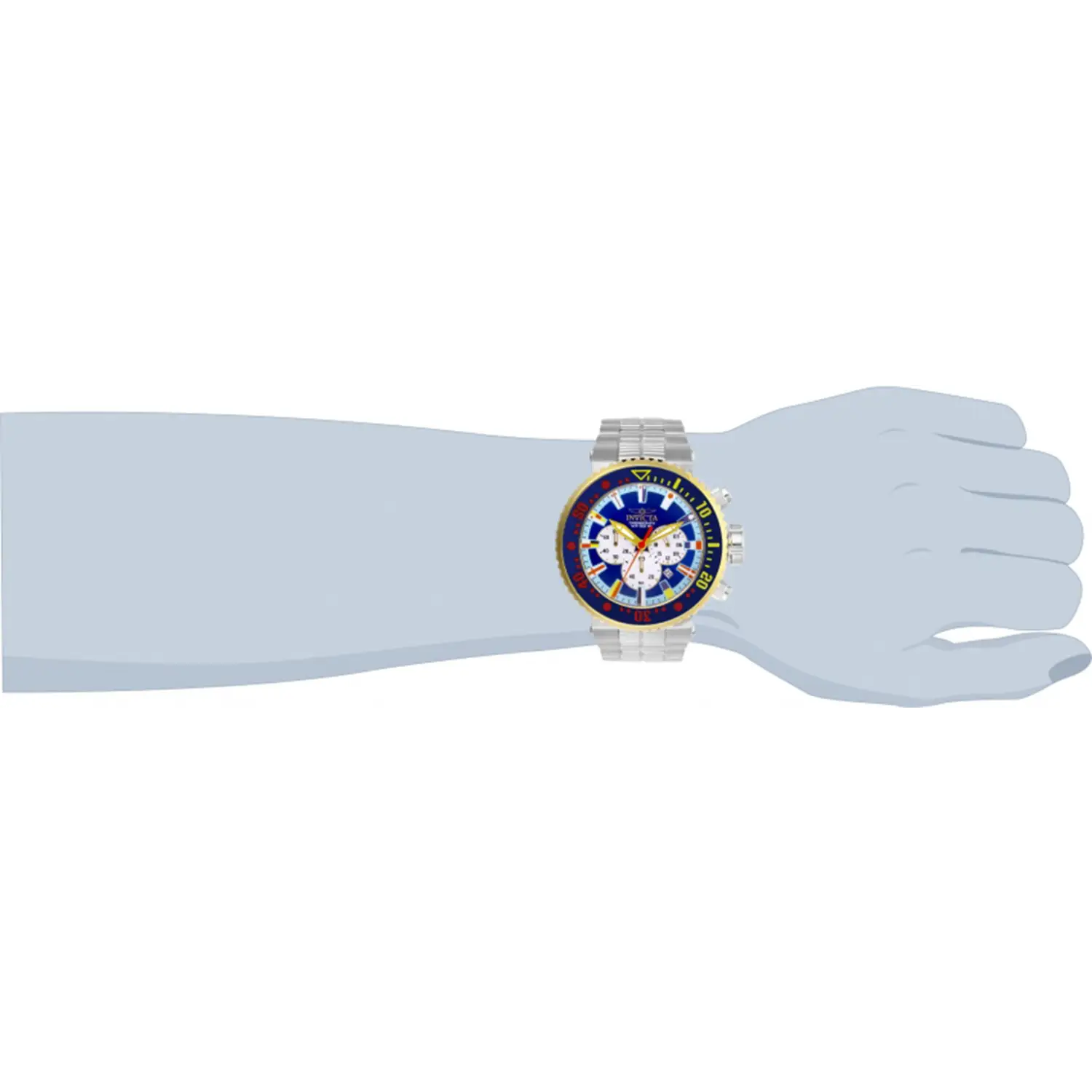 Invicta Men’s Pro Diver Quartz Chrono 500m Stainless Steel