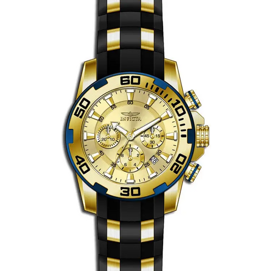 Invicta Men’s Pro Diver Quartz Chronograph Gold Dial Watch
