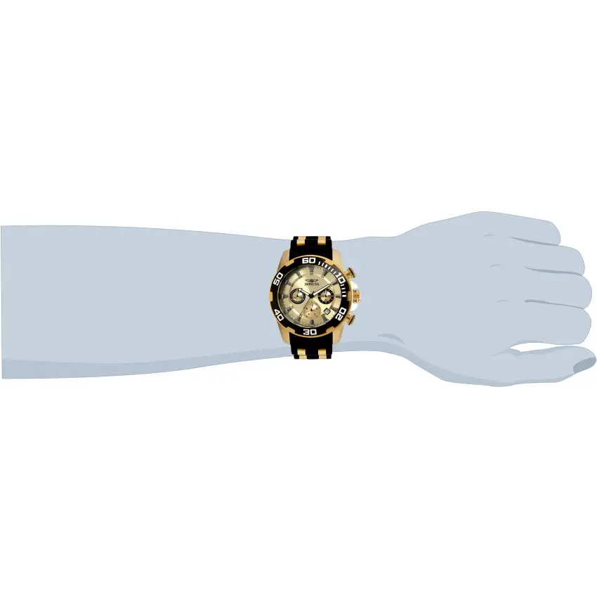 Invicta Men’s Pro Diver Quartz Chronograph Gold Dial Watch