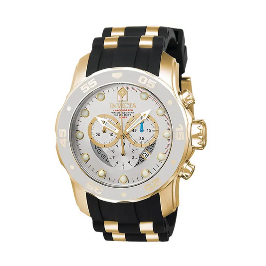 Invicta Men’s Pro Diver Quartz Chronograph Silver Dial Watch