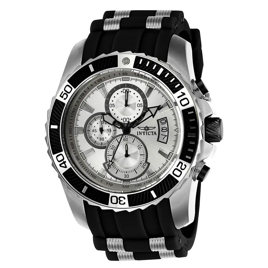 Invicta Men’s Pro Diver Quartz Multifunction Silver Dial