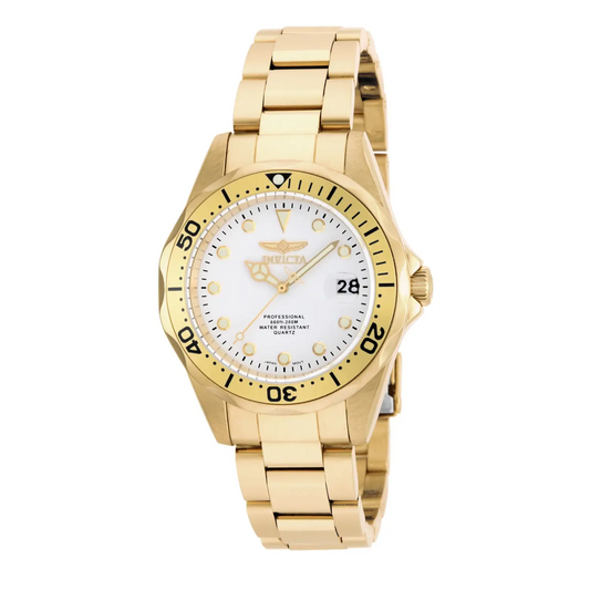 Invicta Men’s Pro Diver Quartz Stainless Steel Gold Plated