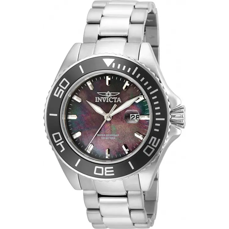Invicta Men’s Pro Diver Stainless Steel Silver-Tone Garnet