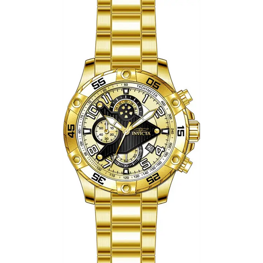 Invicta Men’s S1 Rally Chrono 100m Gold Plated S. Steel Gold