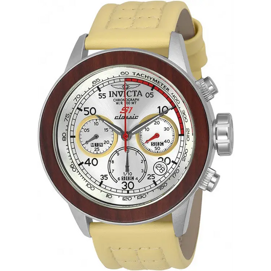 Invicta Men’s S1 Rally Multifunction Silver Dial Beige