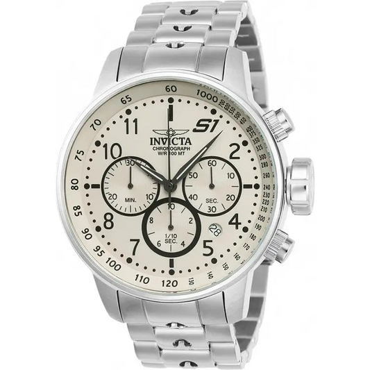 Invicta Men’s S1 Rally Quartz Chronograph Ivory Dial Watch