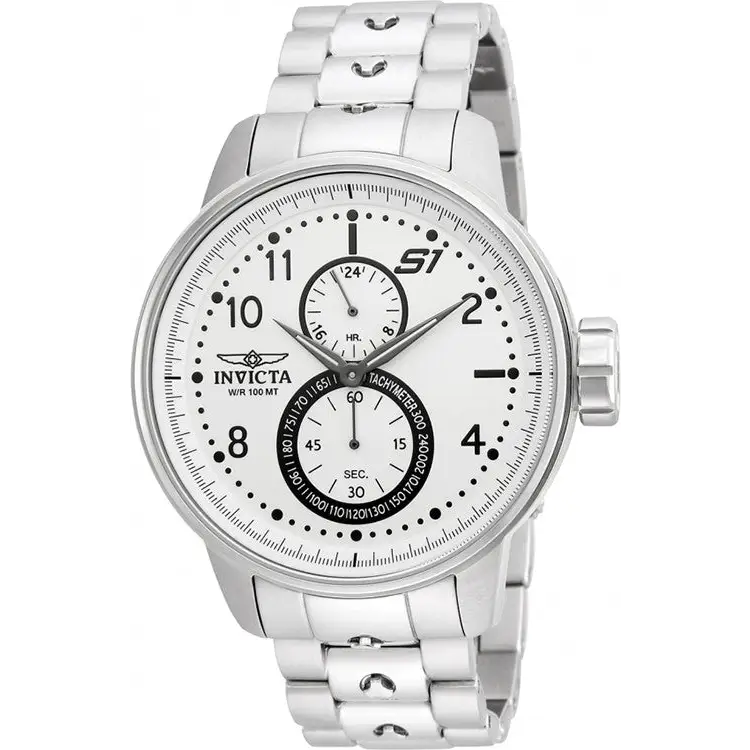 Invicta Men’s S1 Rally Quartz Multifunction Silver Dial