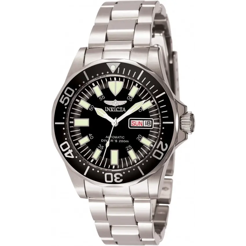 Invicta Men’s Signature Automatic 3 Hand Black Dial Watch