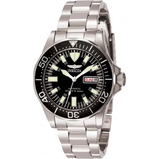 Invicta Men’s Signature Automatic 3 Hand Black Dial Watch