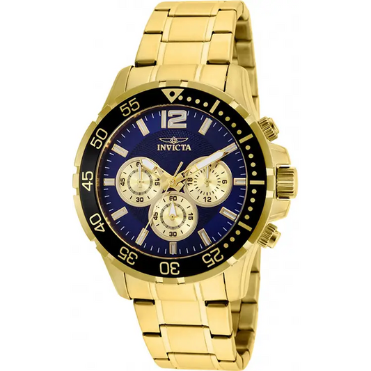 Invicta Men’s Specialty Chrono 100m Gold-Tone S. Steel Blue