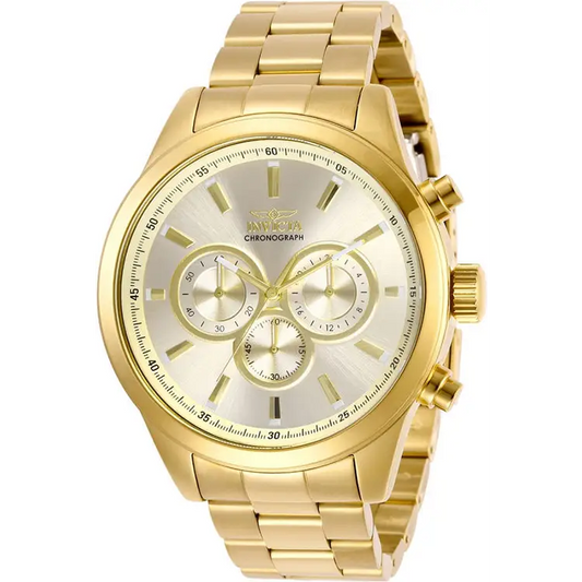 Invicta Men’s Specialty Quartz Chrono 100m Gold Tone