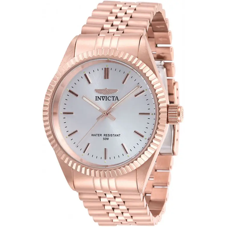 Invicta Men’s Specialty Quartz Silver Dial Rose Gold