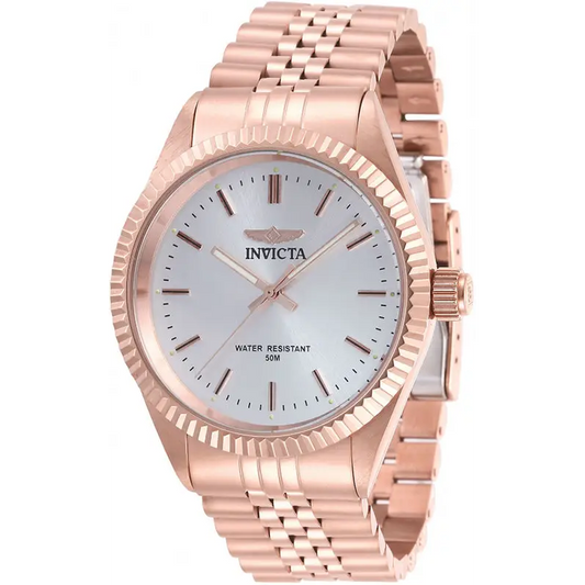 Invicta Men’s Specialty Quartz Silver Dial Rose Gold