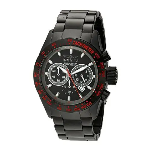 Invicta Men’s Speedway Chrono 200m Black Ion Plated