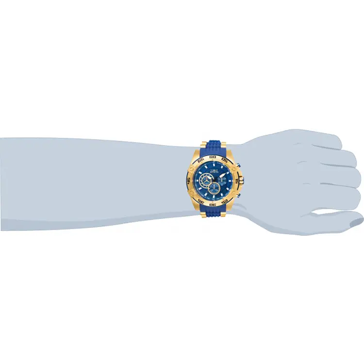 Invicta Men’s Speedway Chronograph 100m Blue/Gold Silicone