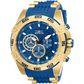 Invicta Men’s Speedway Chronograph 100m Blue/Gold Silicone