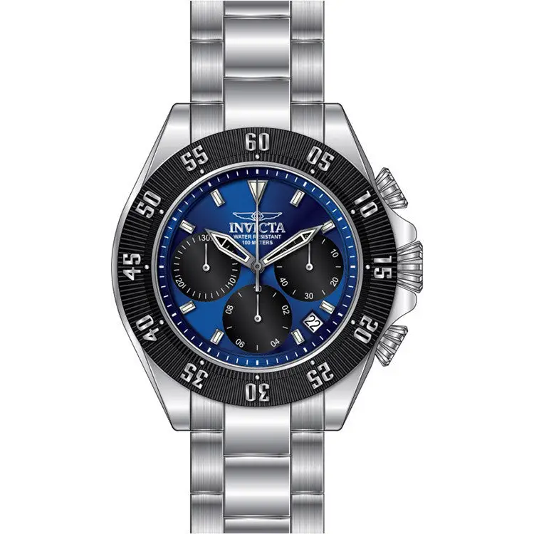 Invicta Men’s Speedway Chronograph Stainless Steel Blue Dial