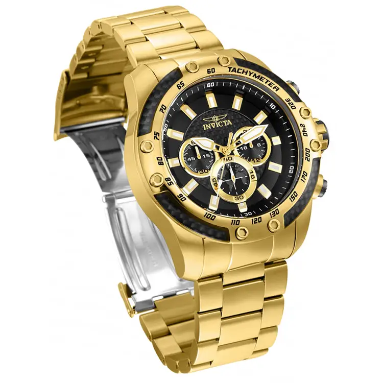 Invicta Men’s Speedway Quartz Chrono 100m Gold Tone