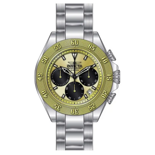 Invicta Men’s Speedway Quartz Chronograph Black Gold Dial