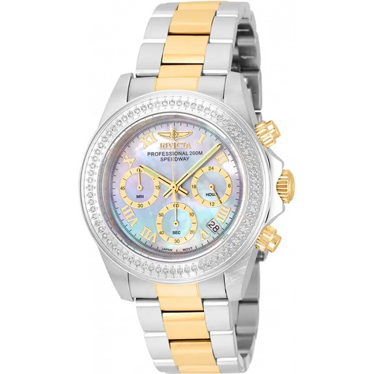 Invicta Men’s Speedway Quartz Chronograph Platinum Dial