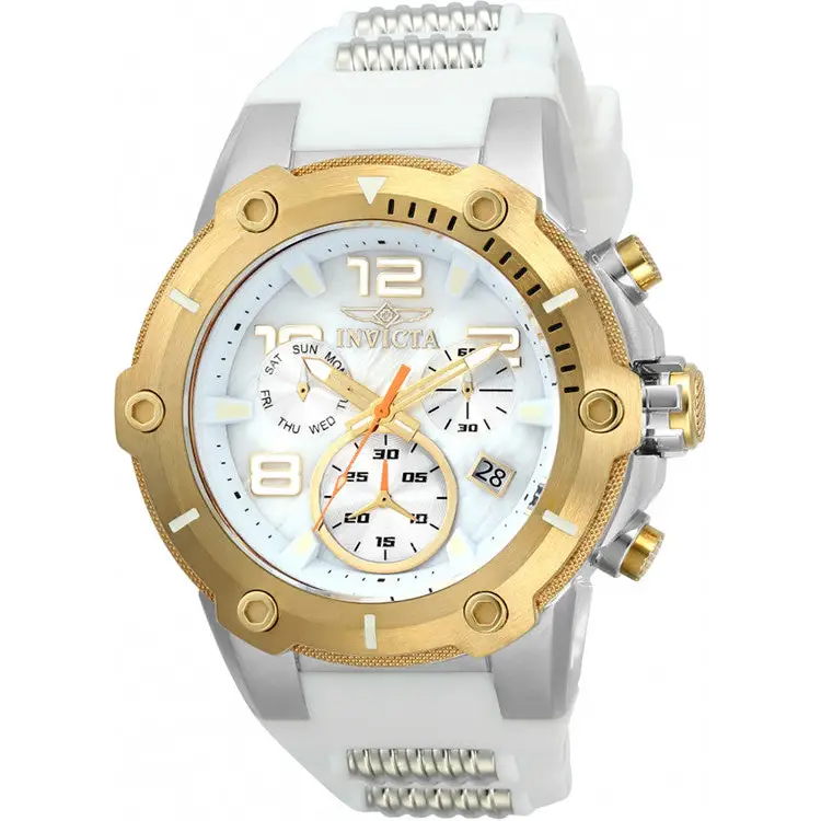 Invicta Men’s Speedway Quartz Chronograph White Dial Watch