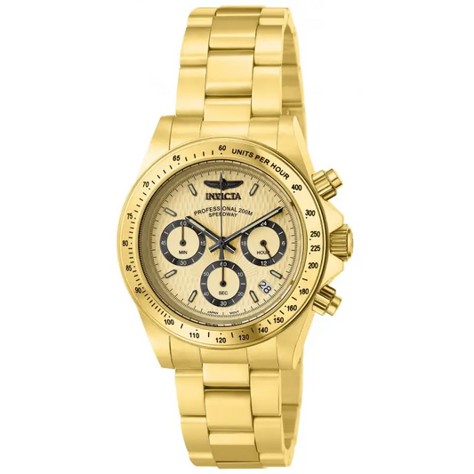 Invicta Men’s Speedway Quartz Multifunction Gold Dial Watch