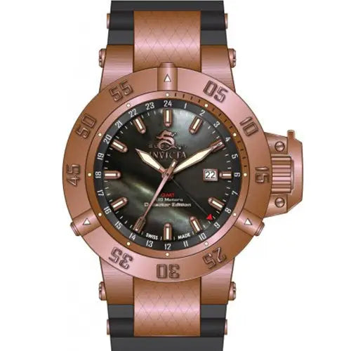 Invicta Men’s Subaqua 500m GMT Rose Gold Plated Stainless