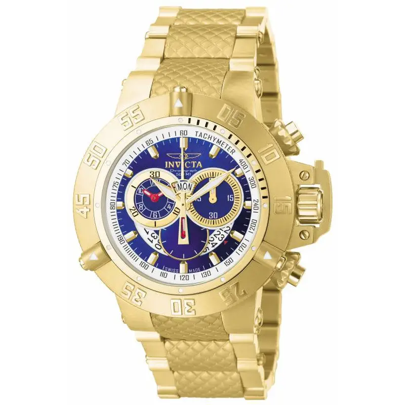 Subaqua Chronograph 500m Gold Plated Stainless Steel Watch