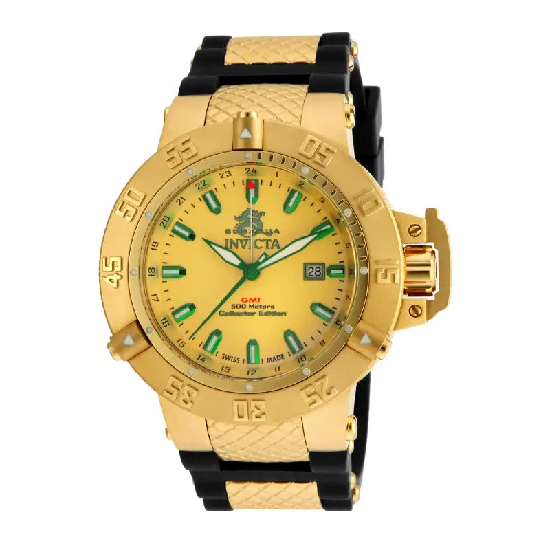 Invicta Men’s Subaqua Gold Plated Stainless Steel Black