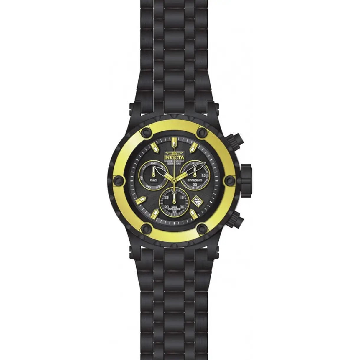 Men's Black Stainless Steel Watch